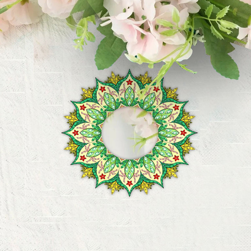 2D Flat DIY Diamond Art Mirror Pendant Diamond Painting Set Wall Door Decoration