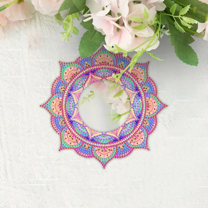 2D Flat DIY Diamond Art Mirror Pendant Diamond Painting Set Wall Door Decoration
