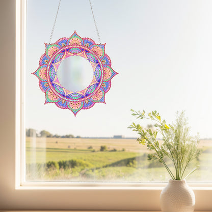 2D Flat DIY Diamond Art Mirror Pendant Diamond Painting Set Wall Door Decoration