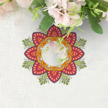 2D Flat DIY Diamond Art Mirror Pendant Diamond Painting Set Wall Door Decoration