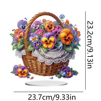 Flower Double Sided Effect DIY Table Top Diamond Painting Ornament Kits Decor