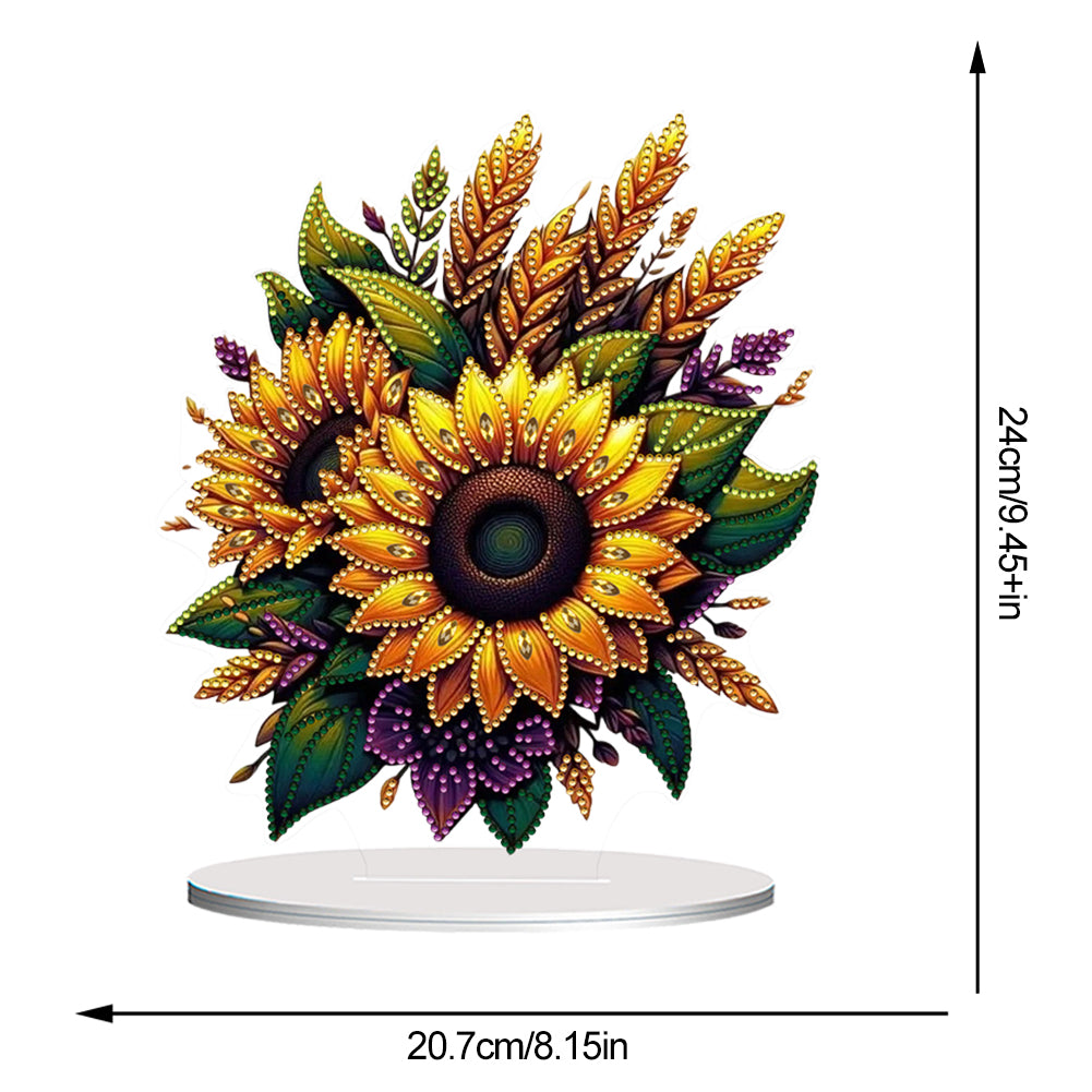 Flower Double Sided Effect DIY Table Top Diamond Painting Ornament Kits Decor