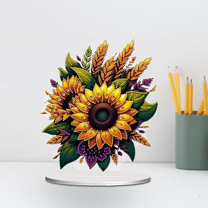 Flower Double Sided Effect DIY Table Top Diamond Painting Ornament Kits Decor