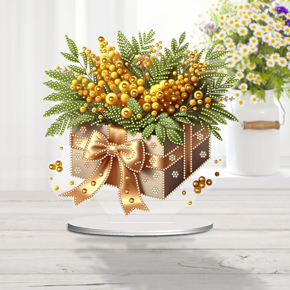 Flower Double Sided Effect DIY Table Top Diamond Painting Ornament Kits Decor