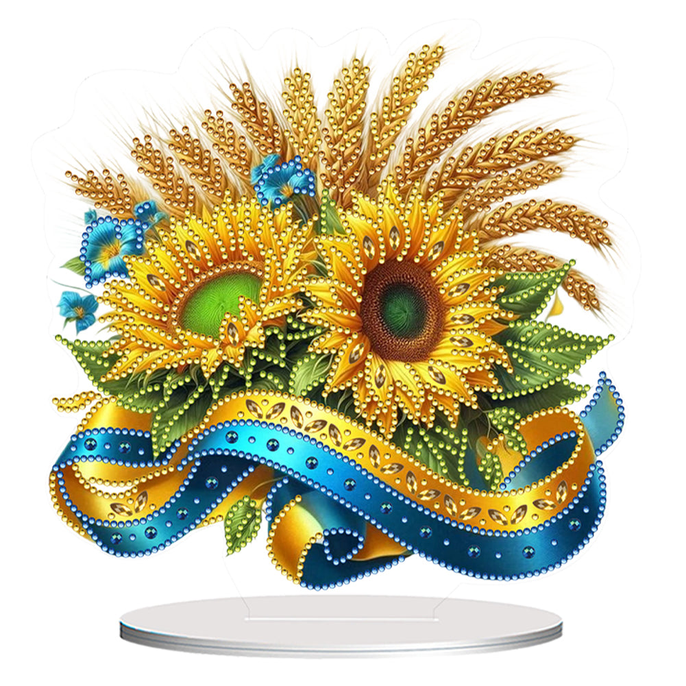 Flower Double Sided Effect DIY Table Top Diamond Painting Ornament Kits Decor