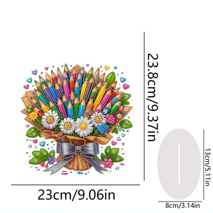 Flower Double Sided Effect DIY Table Top Diamond Painting Ornament Kits Decor