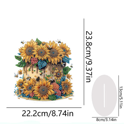 Flower Double Sided Effect DIY Table Top Diamond Painting Ornament Kits Decor