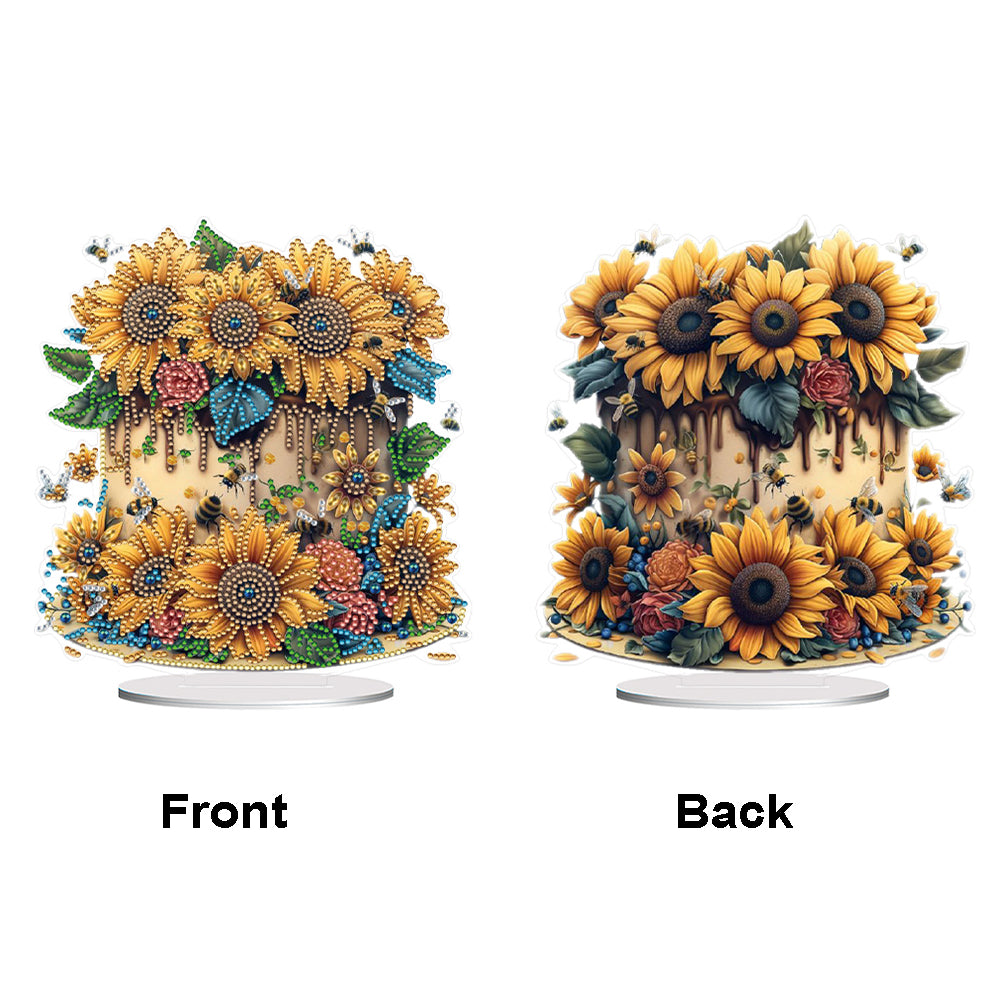 Flower Double Sided Effect DIY Table Top Diamond Painting Ornament Kits Decor