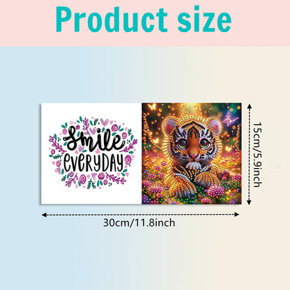 6PCS DIY Rhinestone Diamond Art Mosaic Postcards for Festivals and Celebrations