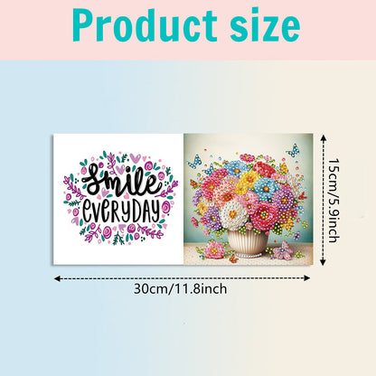 6PCS DIY Rhinestone Diamond Art Mosaic Postcards for Festivals and Celebrations