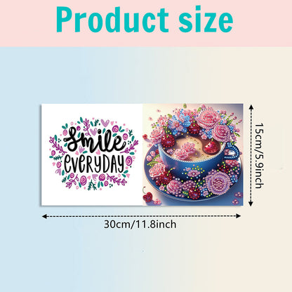 6PCS DIY Rhinestone Diamond Art Mosaic Postcards for Festivals and Celebrations