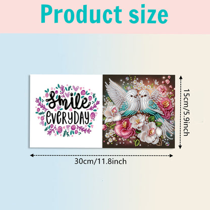 6PCS DIY Rhinestone Diamond Art Mosaic Postcards for Festivals and Celebrations