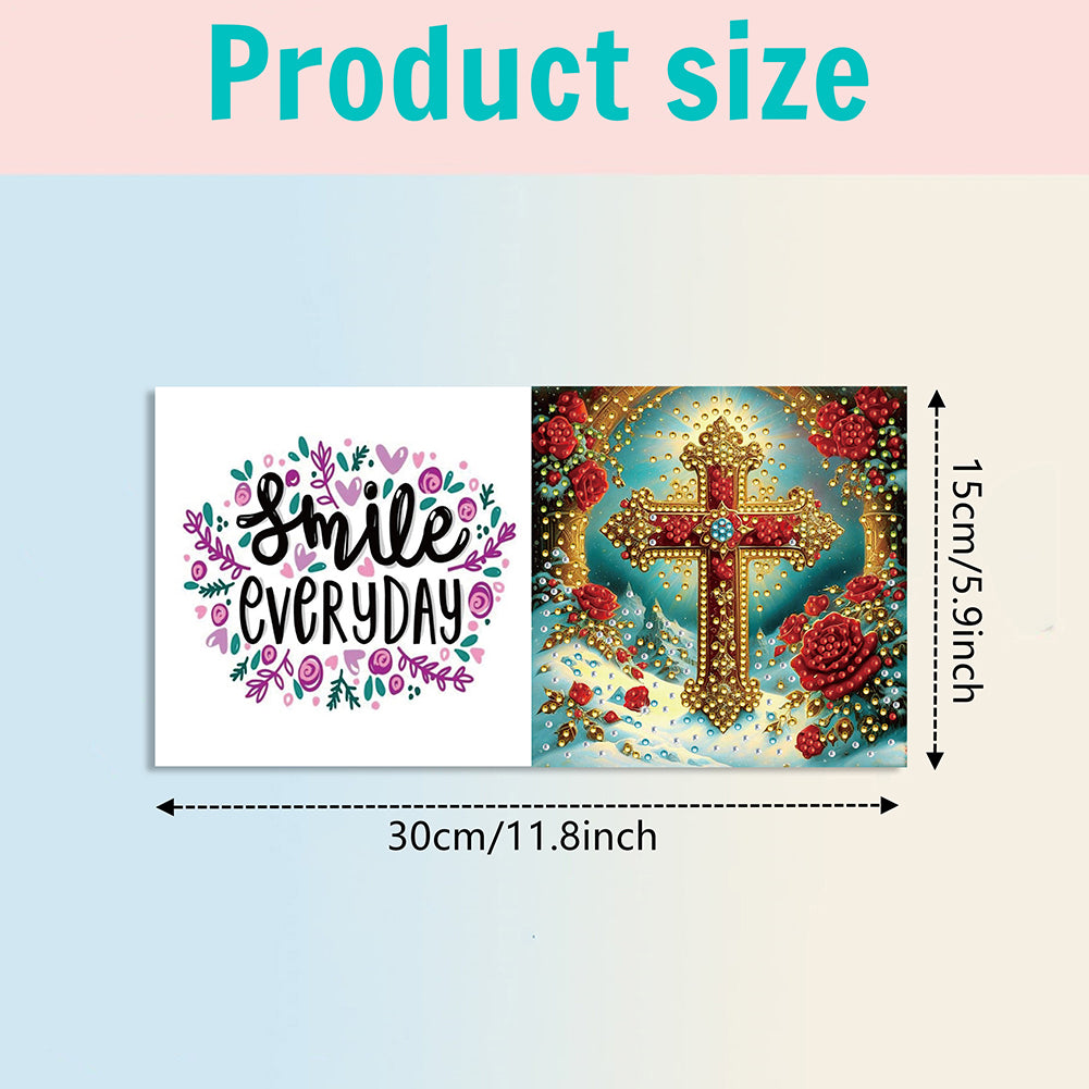 6PCS DIY Rhinestone Diamond Art Mosaic Postcards for Festivals and Celebrations