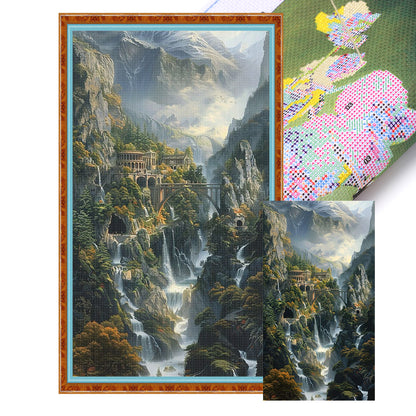 Landscape Castle - 11CT Stamped Cross Stitch 40*70CM