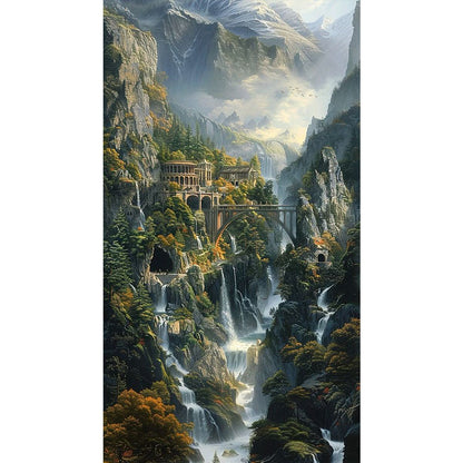 Landscape Castle - 11CT Stamped Cross Stitch 40*70CM