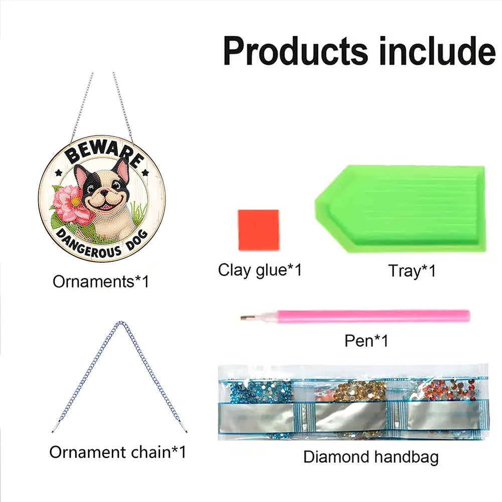 2D Flat Acrylic DIY Hanging Diamond Art Kits Special Shape Wall Door Decoration