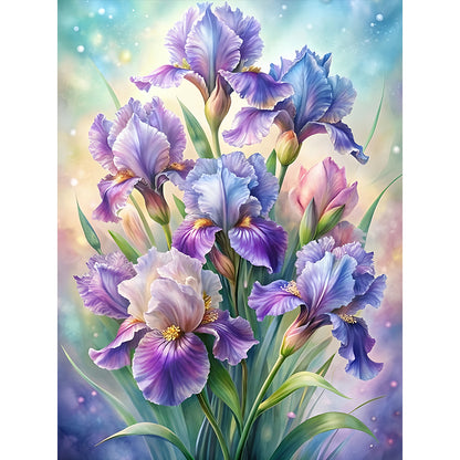 Iris - Full Round Drill Diamond Painting 30*40CM