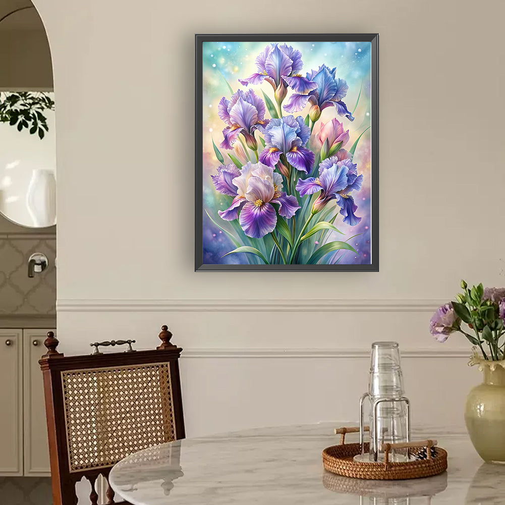 Iris - Full Round Drill Diamond Painting 30*40CM