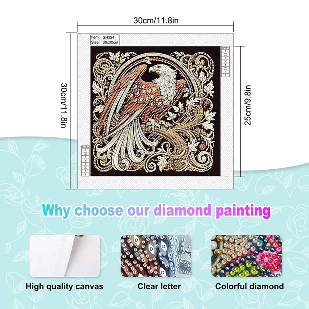 Eagle - Special Shaped Drill Diamond Painting 30*30CM