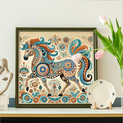 Colored Horse - Special Shaped Drill Diamond Painting 30*30CM