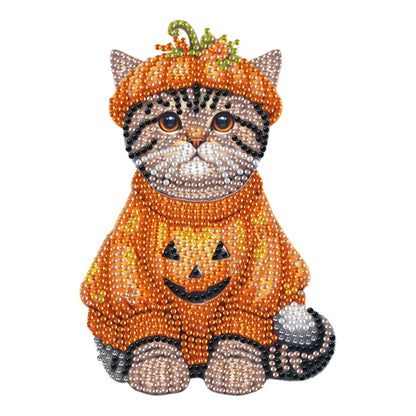 2D Flat Print Cat DIY Shaking Head Desktop Diamond Art Kits for Adults Beginner