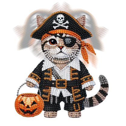 2D Flat Print Cat DIY Shaking Head Desktop Diamond Art Kits for Adults Beginner