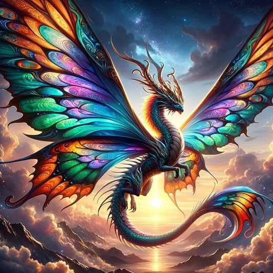 Mythical Beast Pterosaur - Full Round Drill Diamond Painting 40*40CM