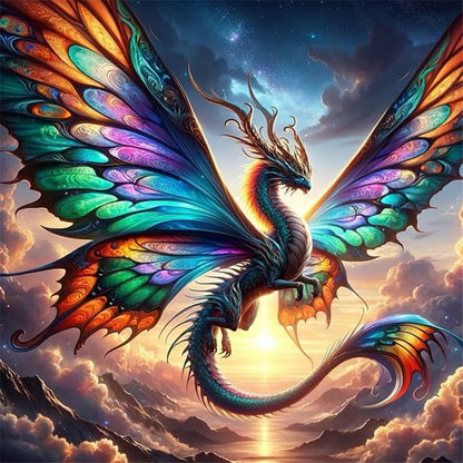 Mythical Beast Pterosaur - Full Round Drill Diamond Painting 40*40CM