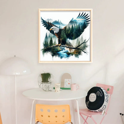 Silhouette-Eagle - 11CT Stamped Cross Stitch 45*45CM