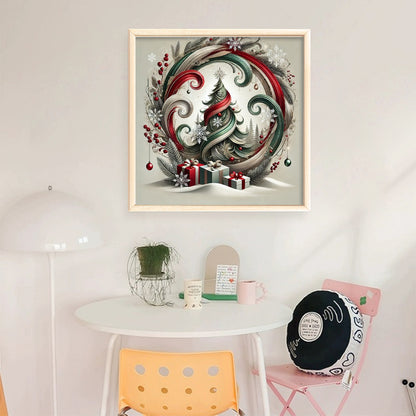 Christmas Tree - 11CT Stamped Cross Stitch 40*40CM