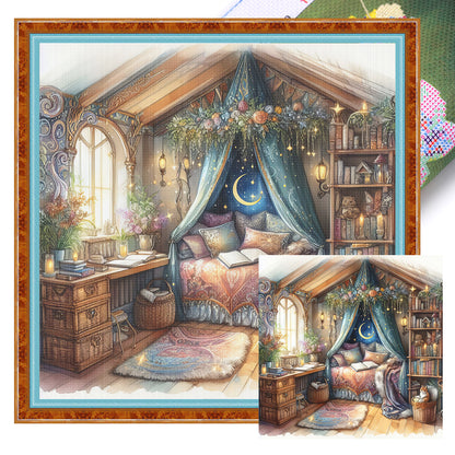 Bedroom - 11CT Stamped Cross Stitch 50*50CM