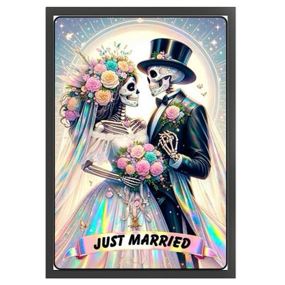 Skeleton Wedding - 11CT Stamped Cross Stitch 40*58CM