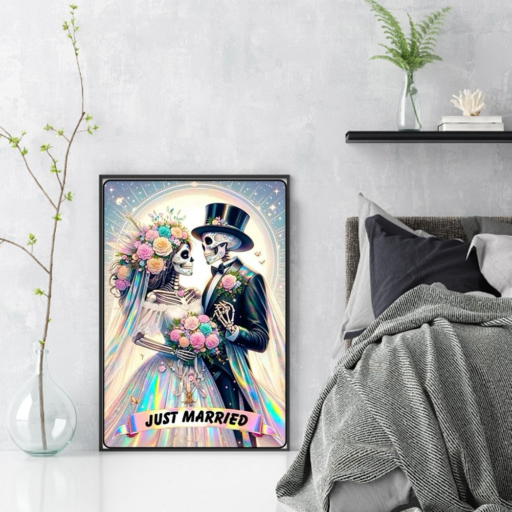 Skeleton Wedding - 11CT Stamped Cross Stitch 40*58CM