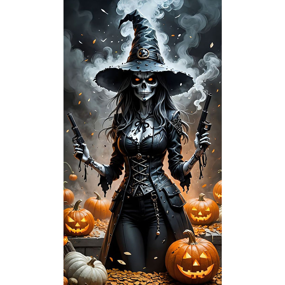 Witch - 11CT Stamped Cross Stitch 40*70CM