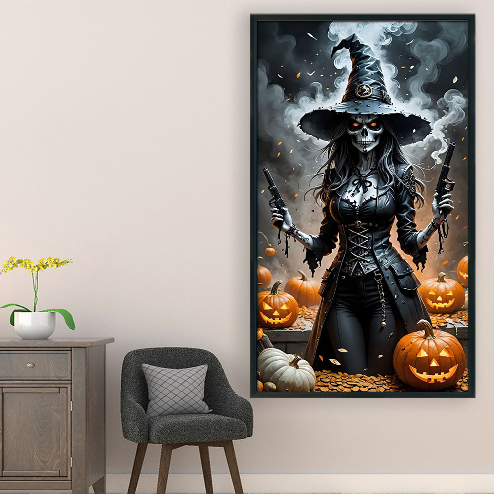 Witch - 11CT Stamped Cross Stitch 40*70CM