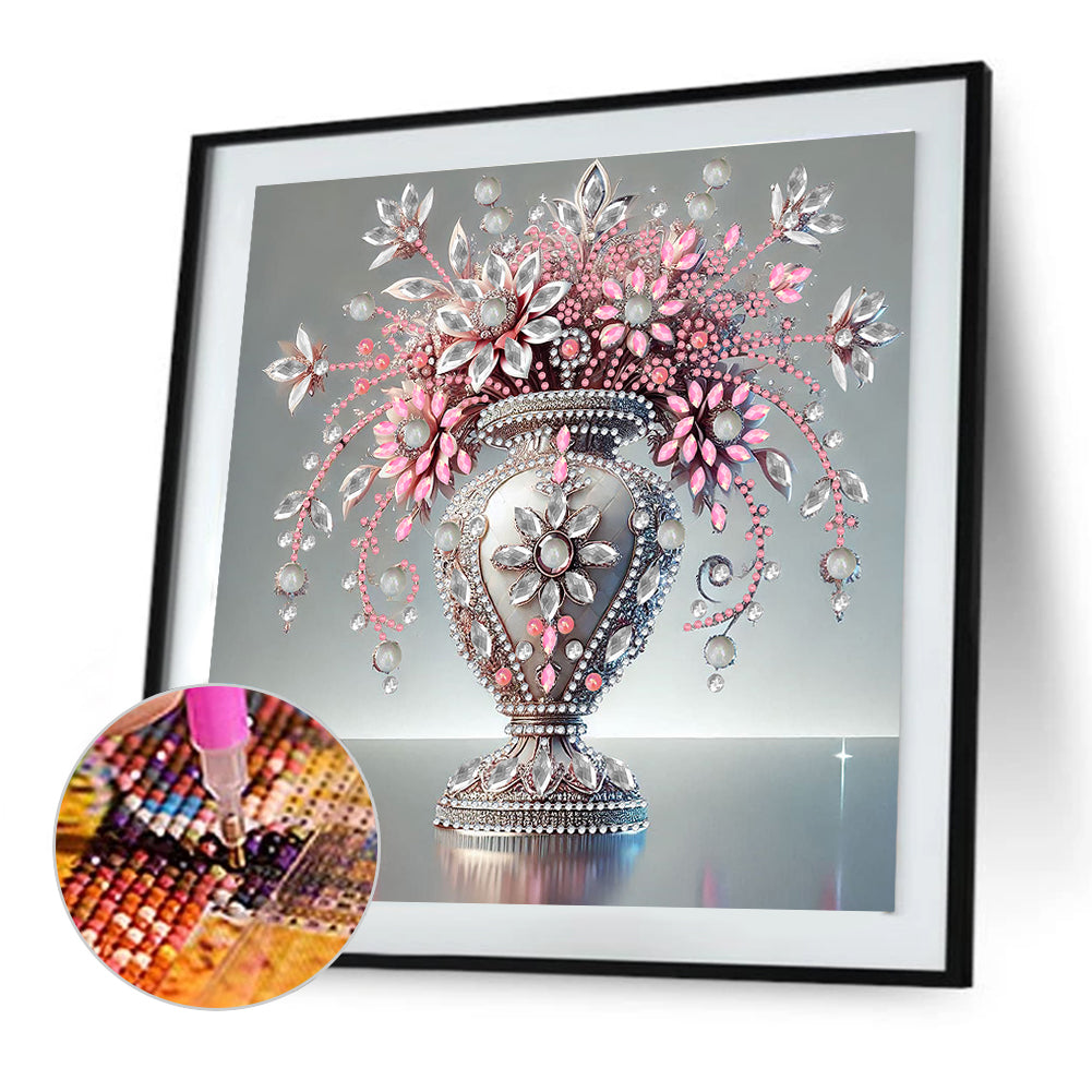 Gem Vase - Special Shaped Drill Diamond Painting 30*30CM
