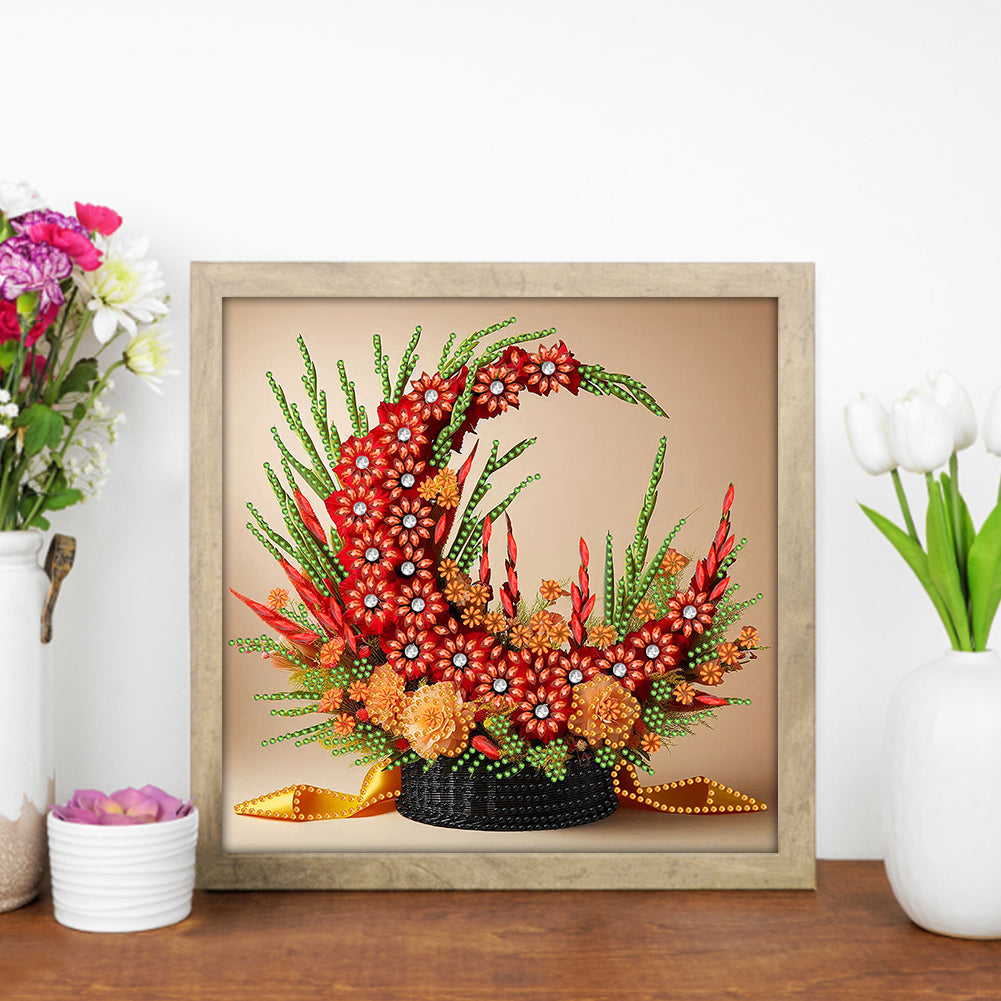 Flower Basket - Special Shaped Drill Diamond Painting 30*30CM