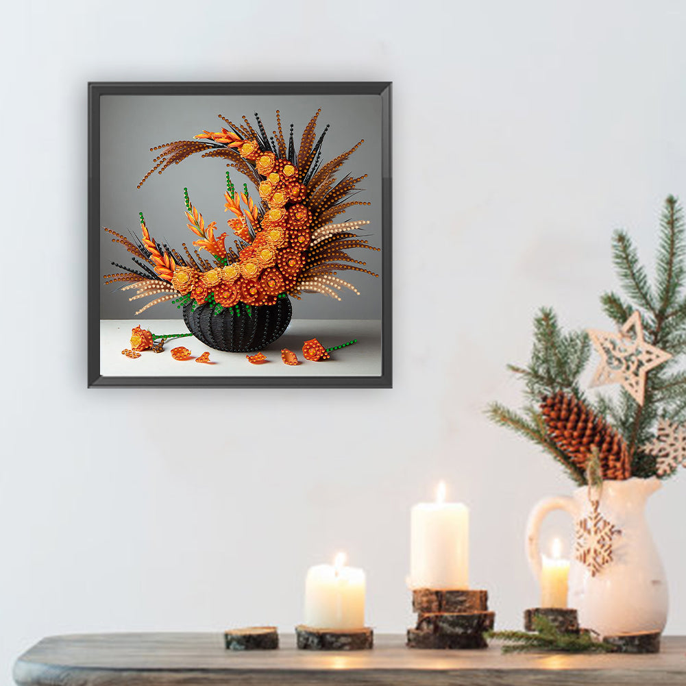 Flower Basket - Special Shaped Drill Diamond Painting 30*30CM
