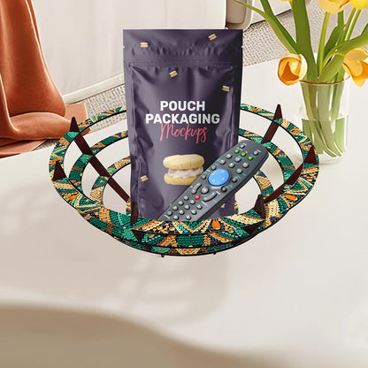 Flower Diamond Painting Wooden Serving Tray Decorative Diamond Art Fruit Tray