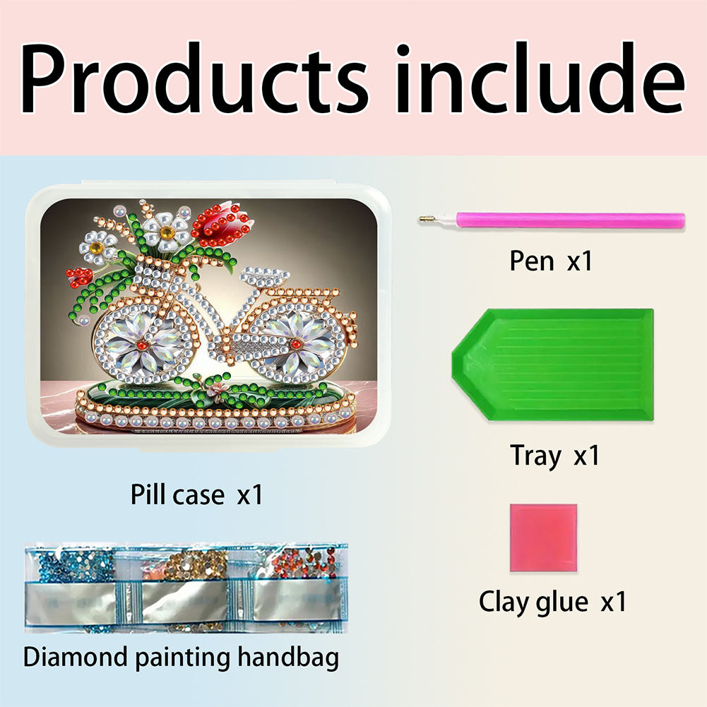 Animals Pill Storage Box Diamond Painting Pill Case Pill Dispenser for Art Craft