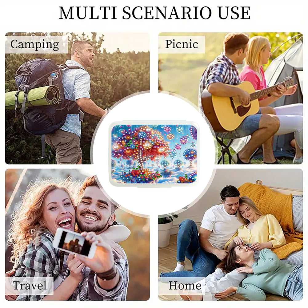 Animals Pill Storage Box Diamond Painting Pill Case Pill Dispenser for Art Craft
