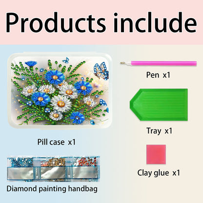 Animals Pill Storage Box Diamond Painting Pill Case Pill Dispenser for Art Craft