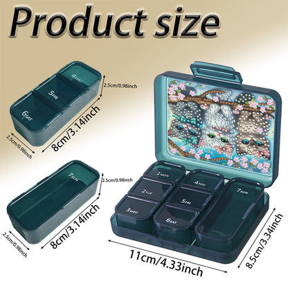 Animals Pill Storage Box Diamond Painting Pill Case Pill Dispenser for Art Craft
