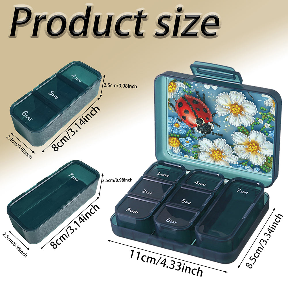Animals Pill Storage Box Diamond Painting Pill Case Pill Dispenser for Art Craft