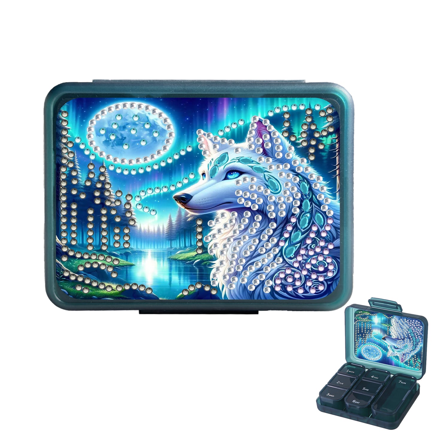 Animals Pill Storage Box Diamond Painting Pill Case Pill Dispenser for Art Craft