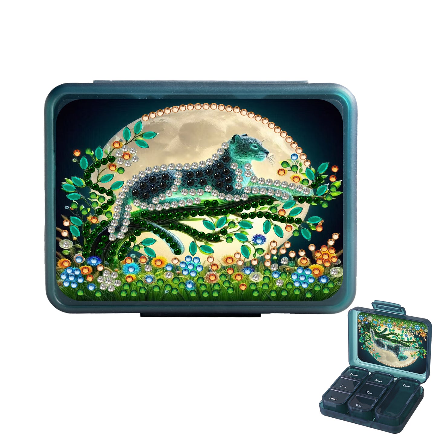 Animals Pill Storage Box Diamond Painting Pill Case Pill Dispenser for Art Craft