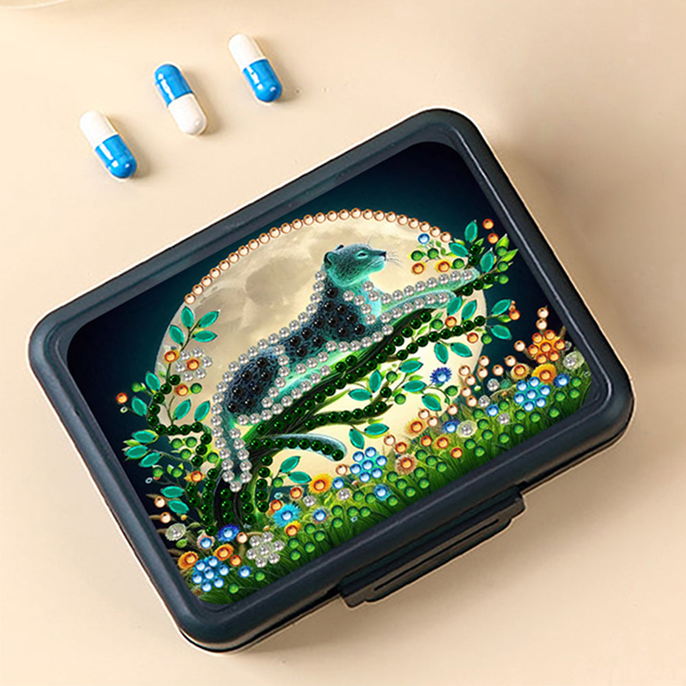Animals Pill Storage Box Diamond Painting Pill Case Pill Dispenser for Art Craft
