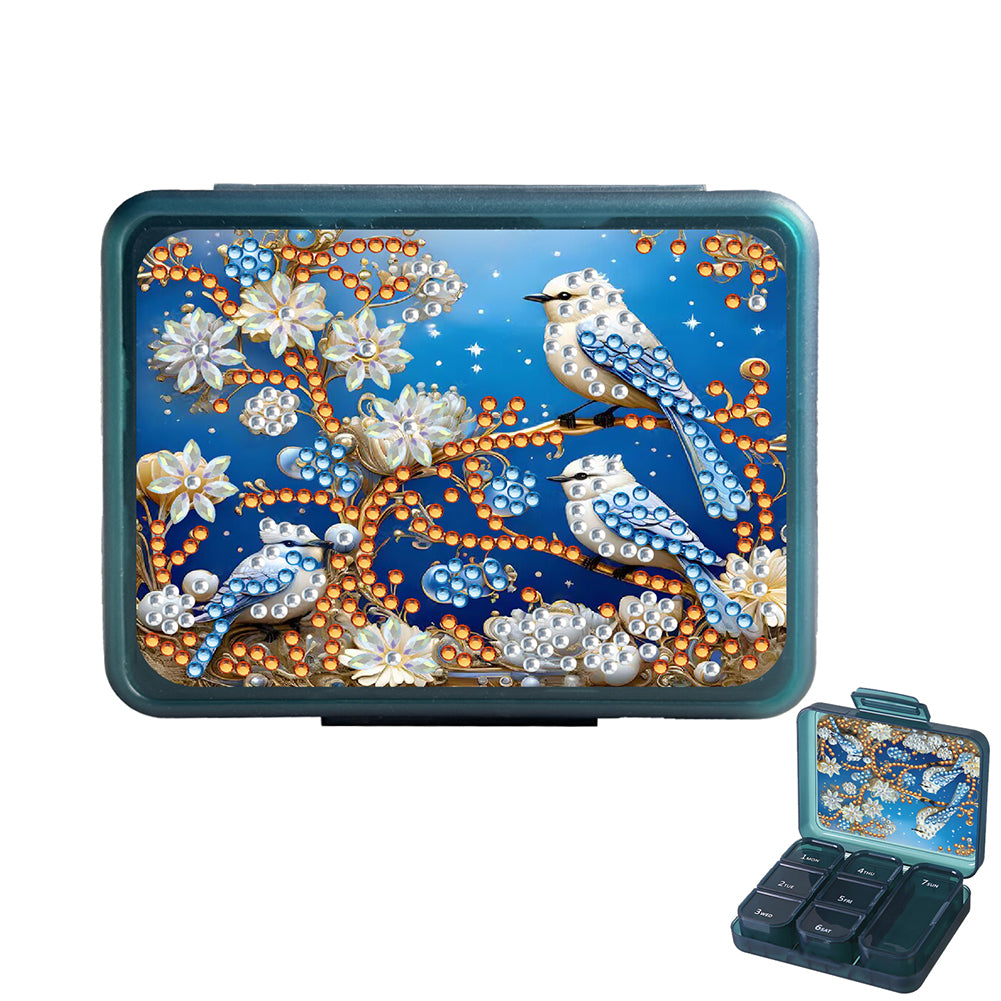 Animals Pill Storage Box Diamond Painting Pill Case Pill Dispenser for Art Craft