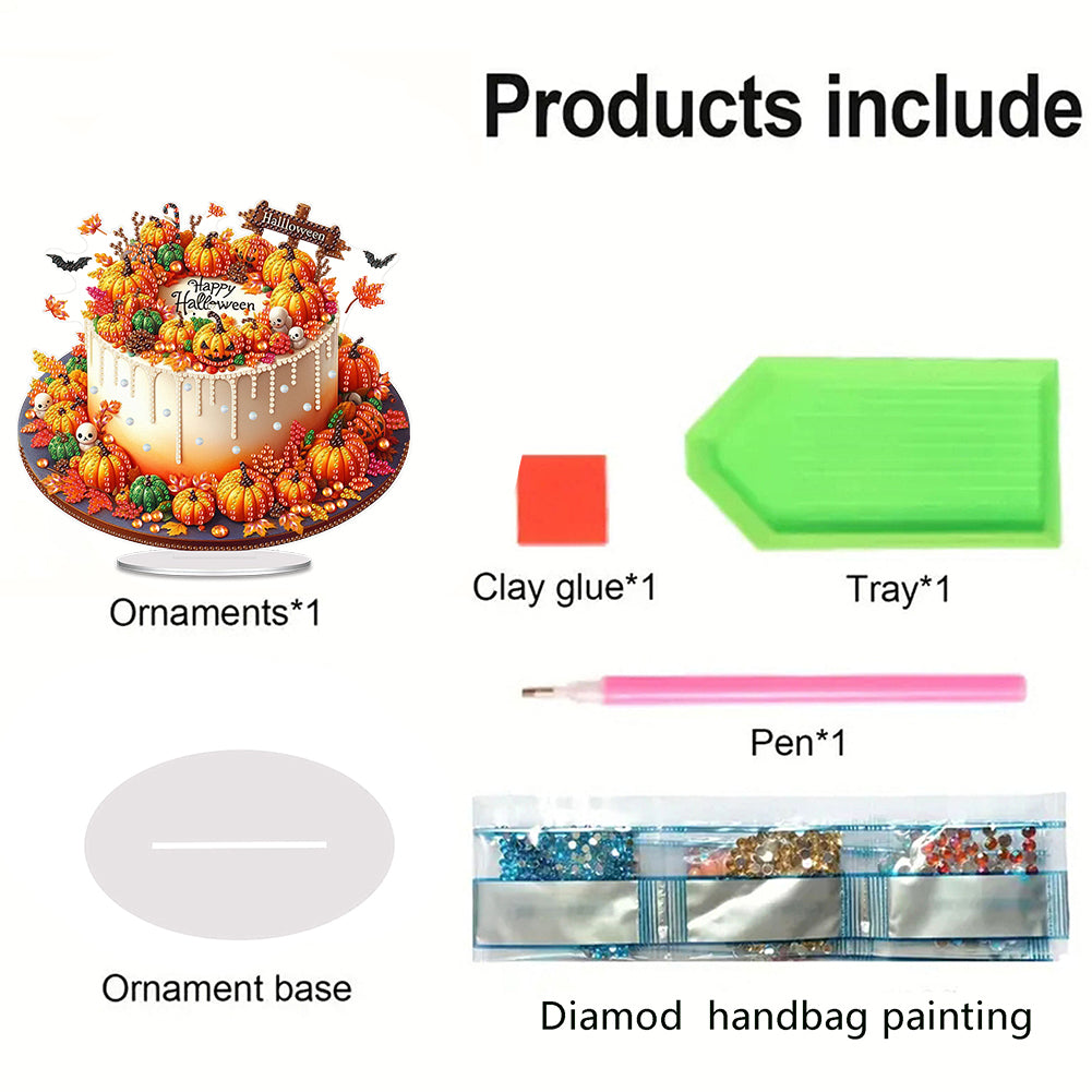 2D Flat DIY Diamond Painting Desktop Ornaments Kit for Home Office Desktop Decor
