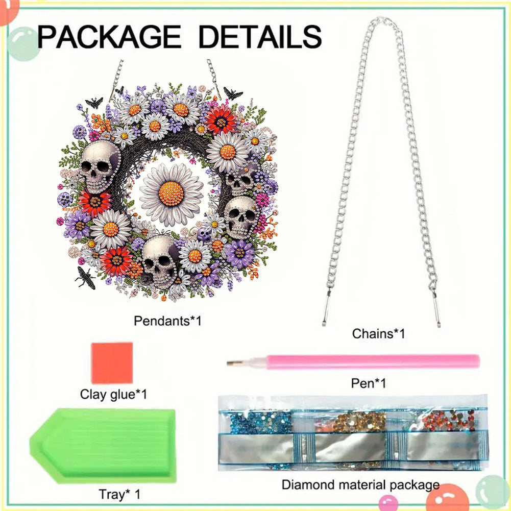 2D Flat Acrylic DIY Hanging Diamond Art Kits Special Shape Wall Door Decoration